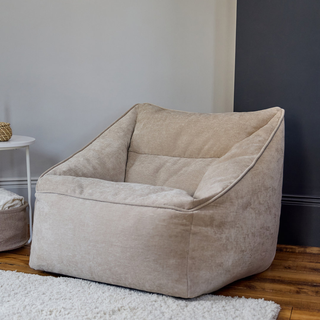 Bean Bag Bazaar Natalia Armchair Bean Bag Beige/Chenille Large